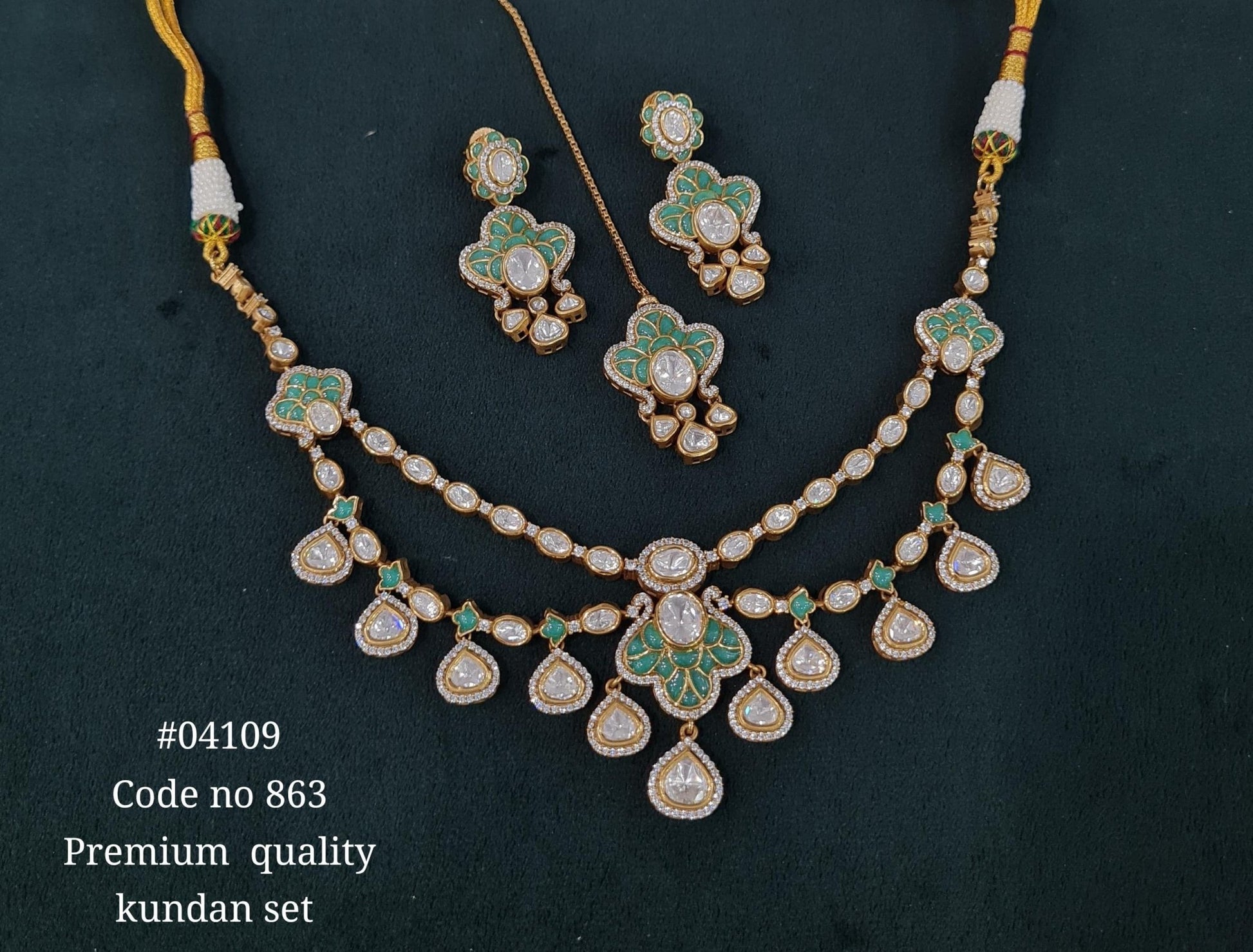 Kundan Necklace 04109 - KRISHNA'S SWETA JEWELLERY