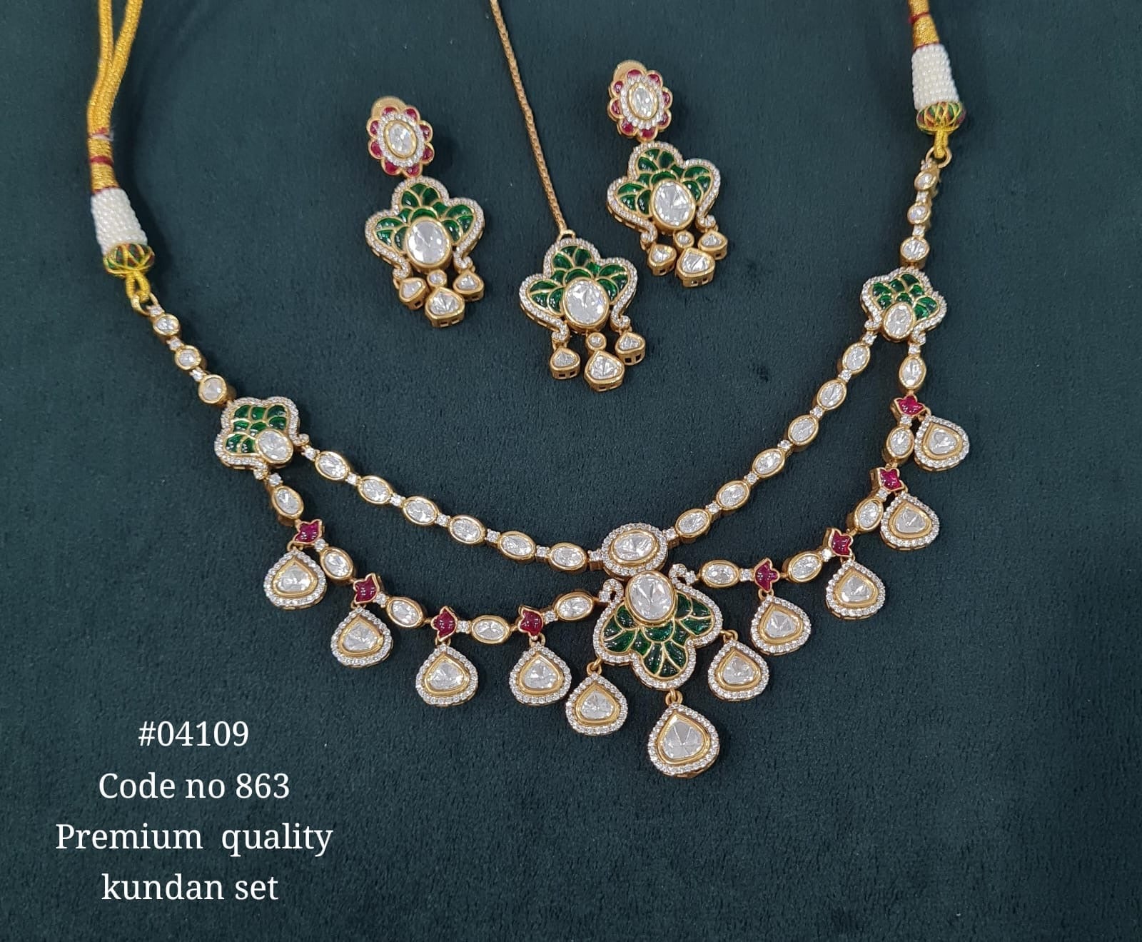 Kundan Necklace 04109 - KRISHNA'S SWETA JEWELLERY