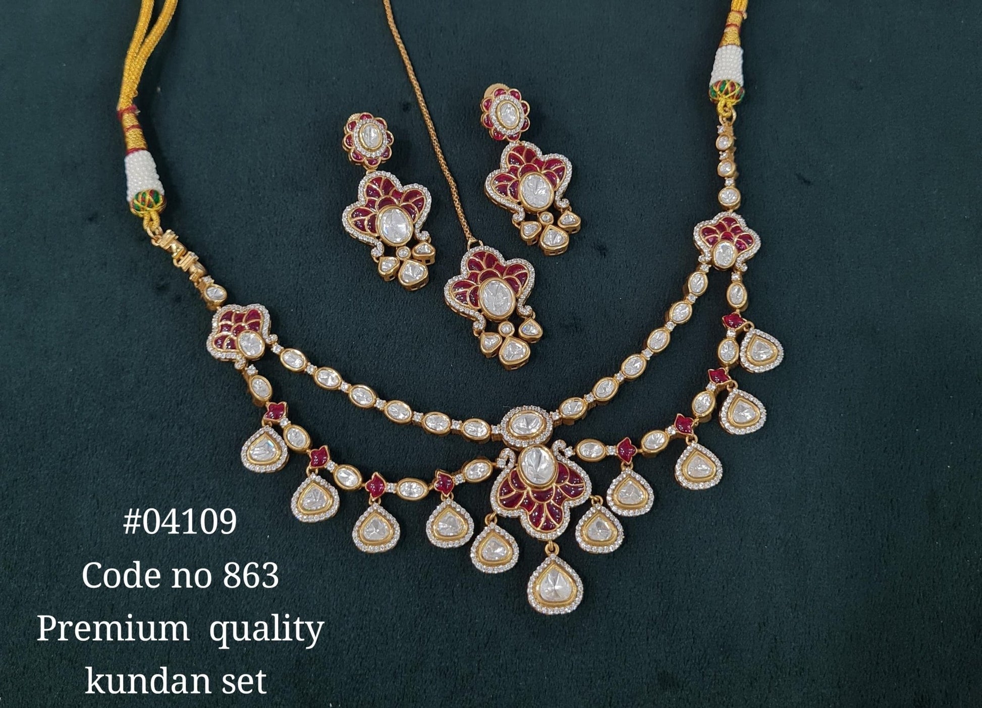 Kundan Necklace 04109 - KRISHNA'S SWETA JEWELLERY