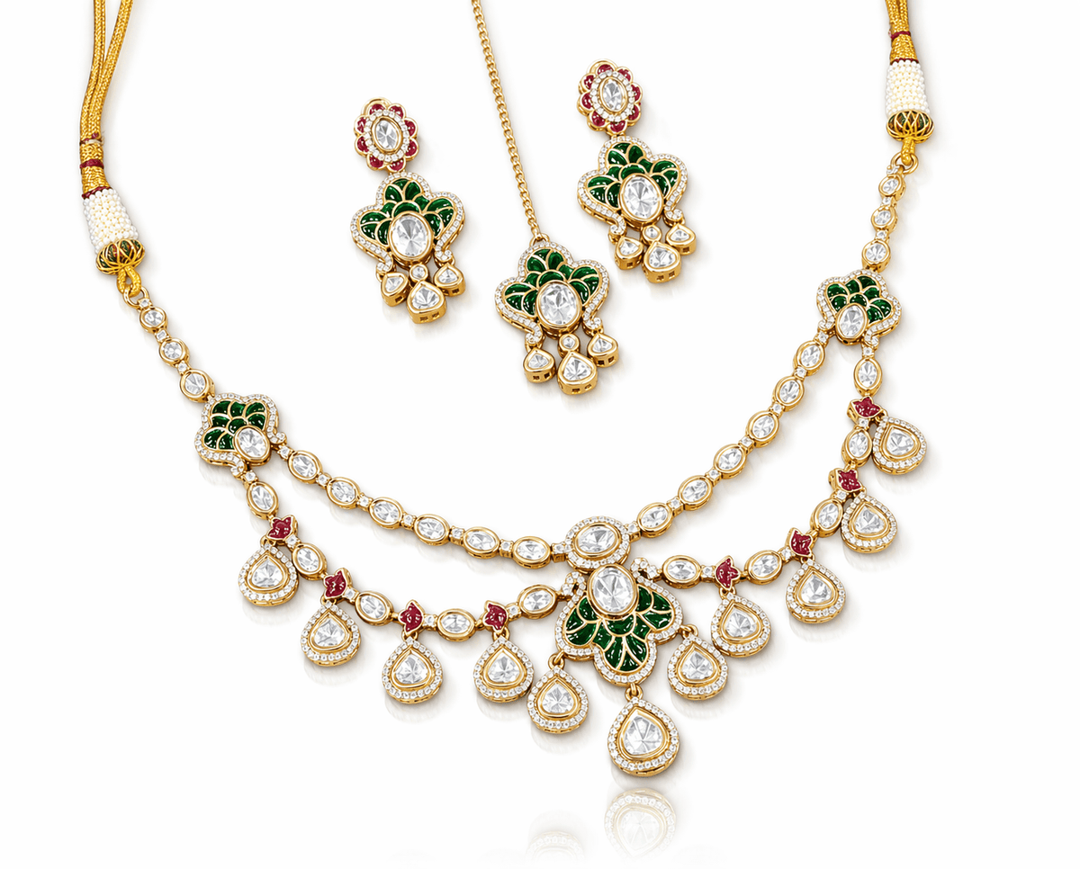 Kundan Necklace 04109 - KRISHNA'S SWETA JEWELLERY