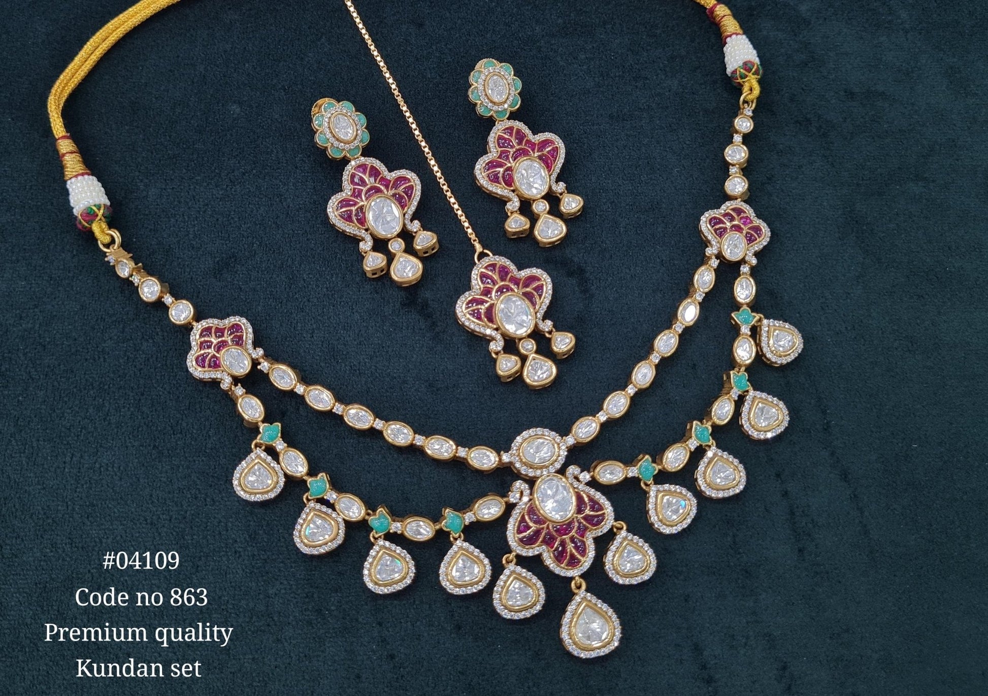 Kundan Necklace 04109 - KRISHNA'S SWETA JEWELLERY
