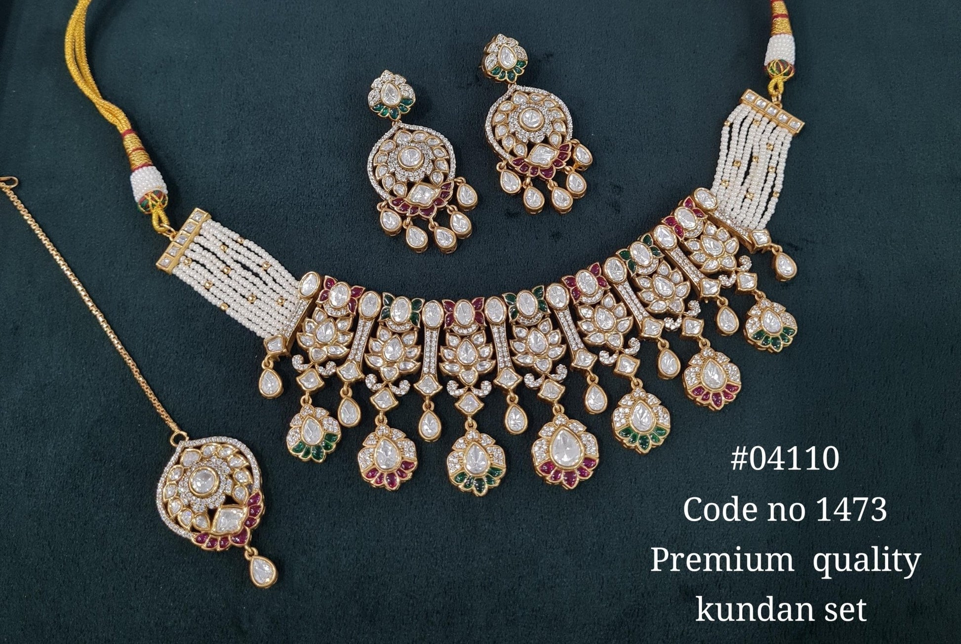 Kundan Necklace 04110 - KRISHNA'S SWETA JEWELLERY