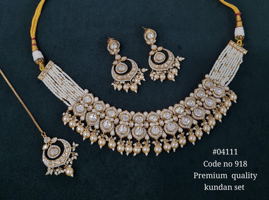 Kundan Necklace 04111 - KRISHNA'S SWETA JEWELLERY