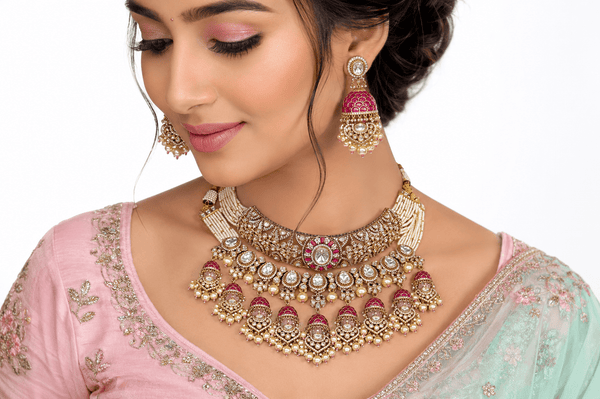 Kundan Necklace 05498 - KRISHNA'S SWETA JEWELLERY