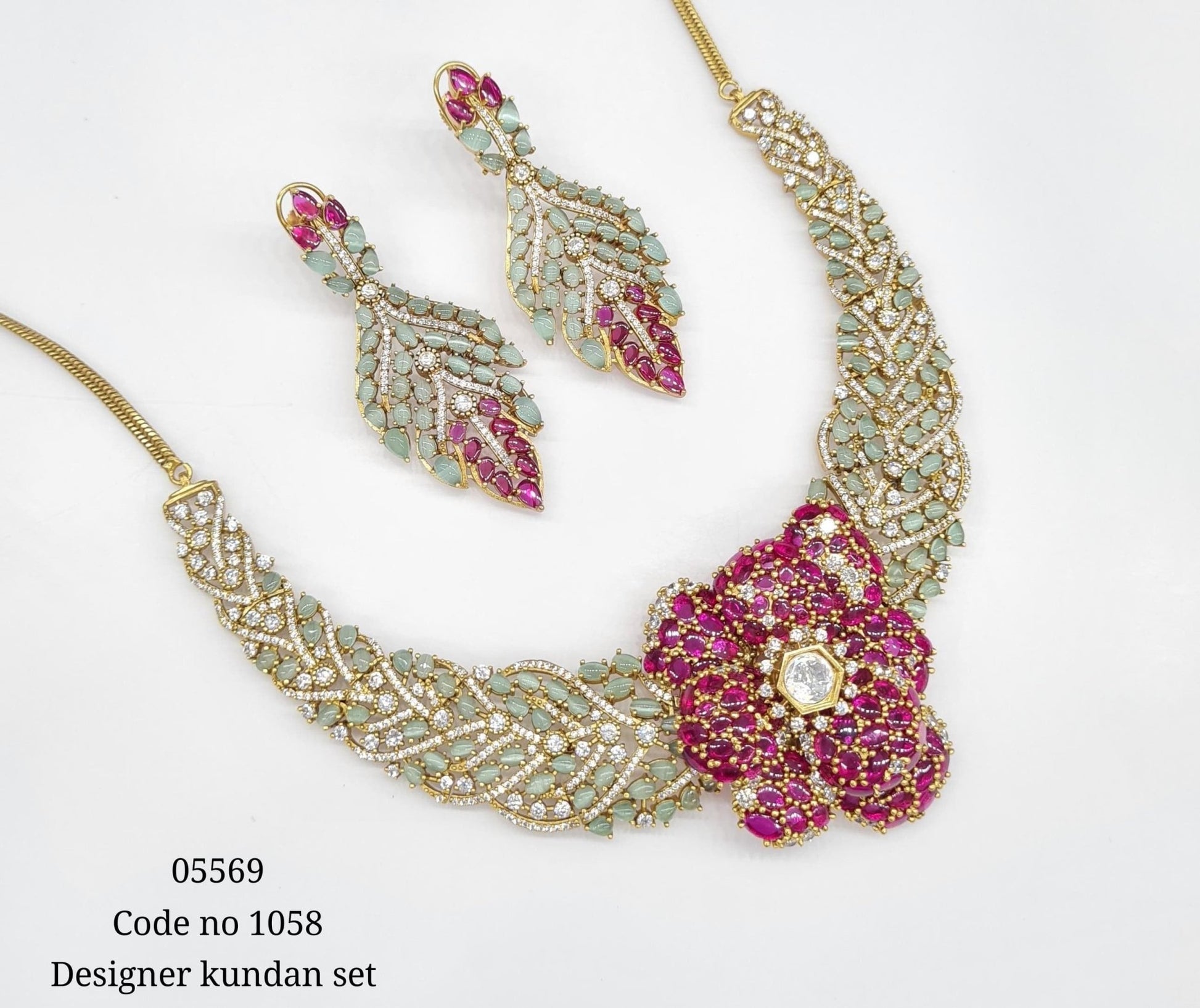 Kundan Necklace 05569 - KRISHNA'S SWETA JEWELLERY