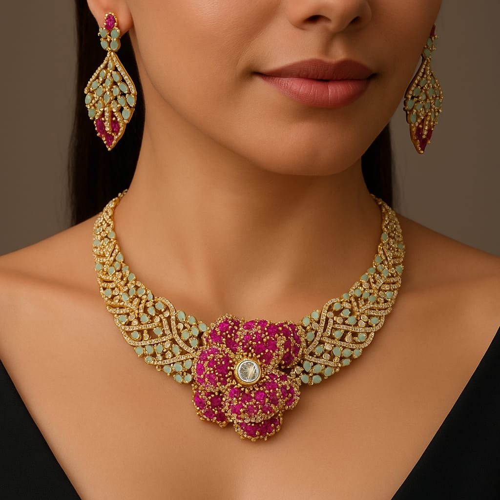 Kundan Necklace 05569 - KRISHNA'S SWETA JEWELLERY