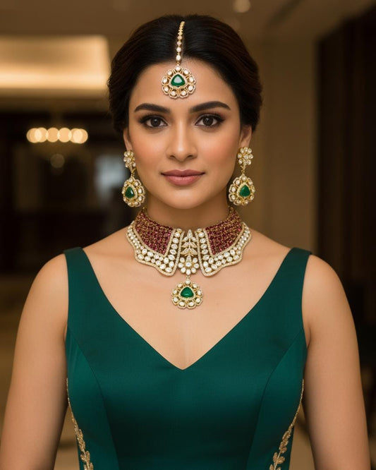 Kundan Necklace 05570 - KRISHNA'S SWETA JEWELLERY