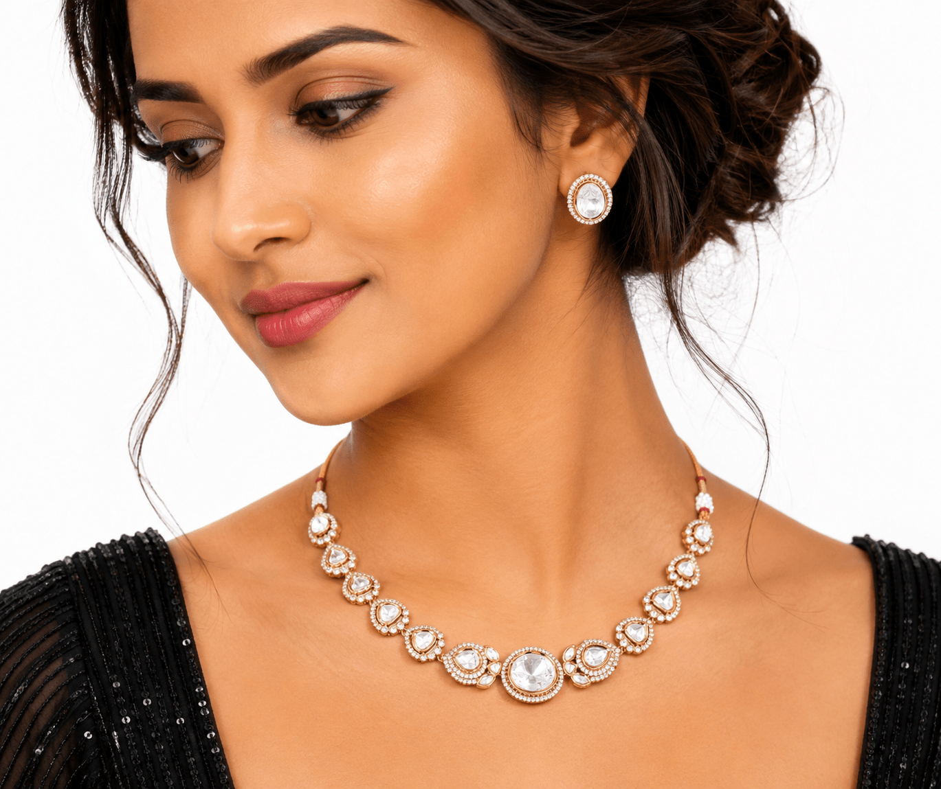 Kundan Necklace 05772 - KRISHNA'S SWETA JEWELLERY