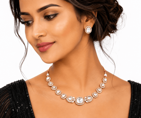 Kundan Necklace 05772 - KRISHNA'S SWETA JEWELLERY