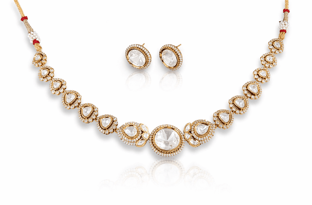 Kundan Necklace 05772 - KRISHNA'S SWETA JEWELLERY