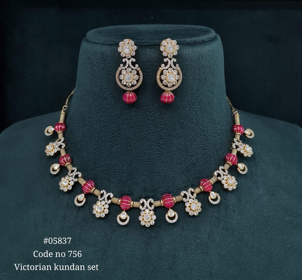 Kundan Necklace 05837 - KRISHNA'S SWETA JEWELLERY