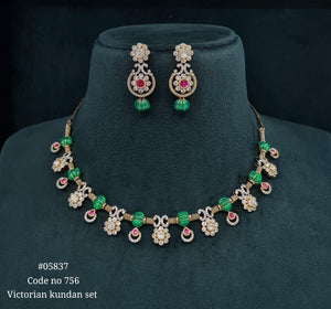 Kundan Necklace 05837 - KRISHNA'S SWETA JEWELLERY