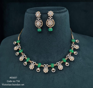 Kundan Necklace 05837 - KRISHNA'S SWETA JEWELLERY