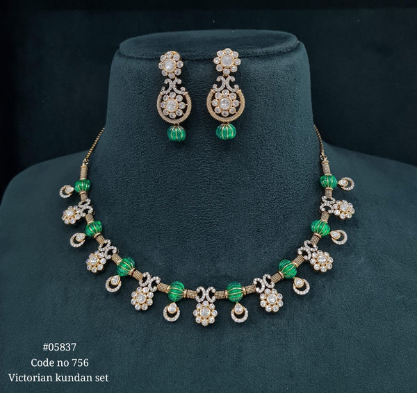 Kundan Necklace 05837 - KRISHNA'S SWETA JEWELLERY