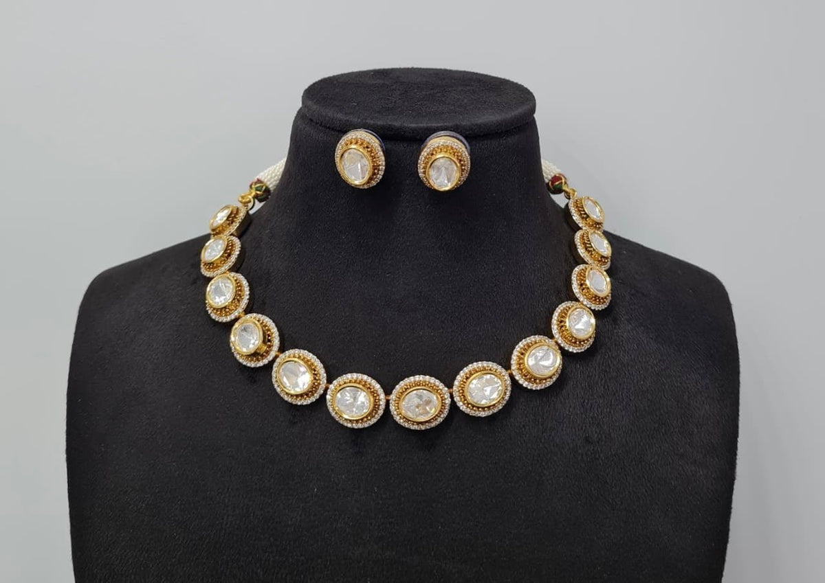 Kundan Necklace 06024 - Krishna's Sweta Jewellery