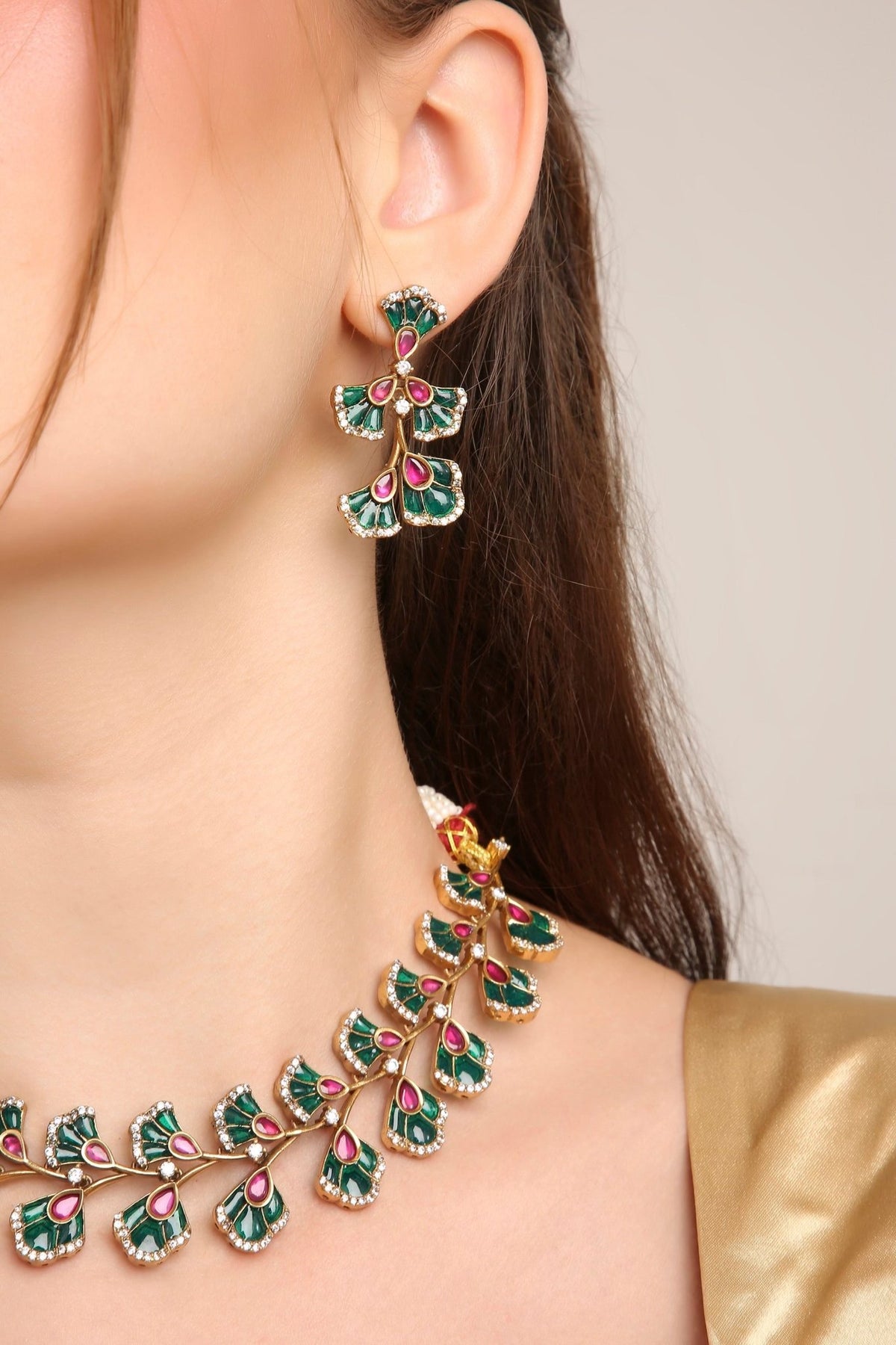 Kundan Necklace 06747 - Krishna's Sweta Jewellery