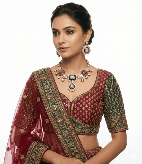 Kundan Necklace 06943 - KRISHNA'S SWETA JEWELLERY