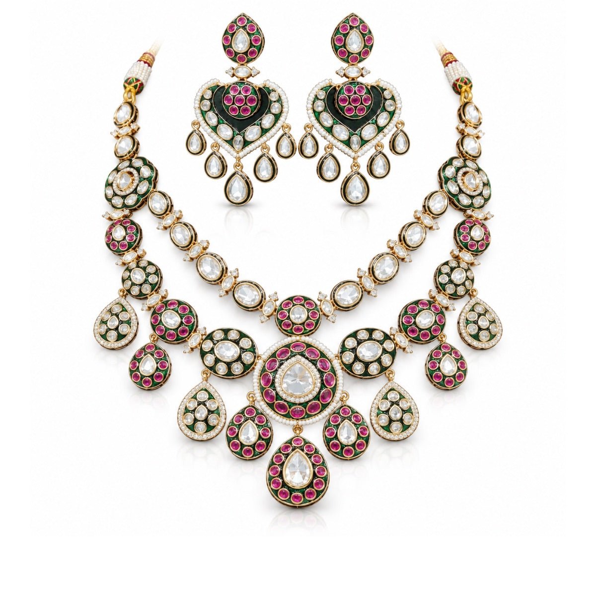 Kundan Necklace 07010 - Krishna's Sweta Jewellery