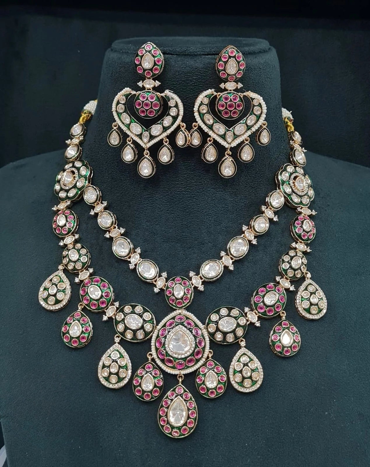 Kundan Necklace 07010 - Krishna's Sweta Jewellery