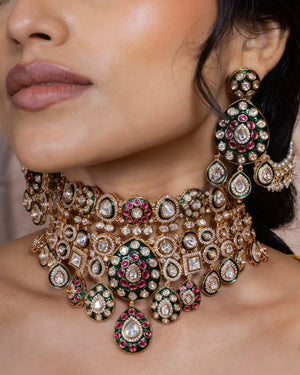 Kundan Necklace 07011 - KRISHNA'S SWETA JEWELLERY