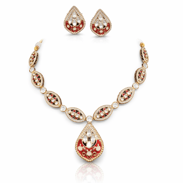 Kundan Necklace 07249 - KRISHNA'S SWETA JEWELLERY