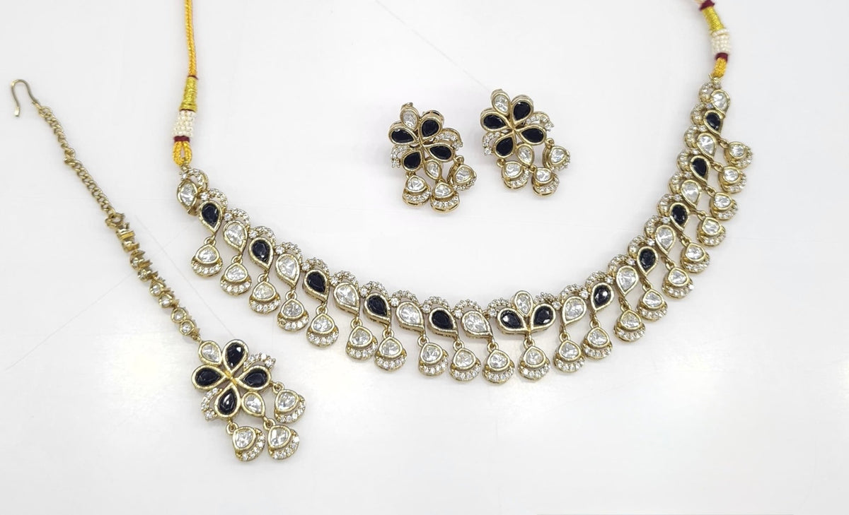 Kundan Necklace 07448 - KRISHNA'S SWETA JEWELLERY