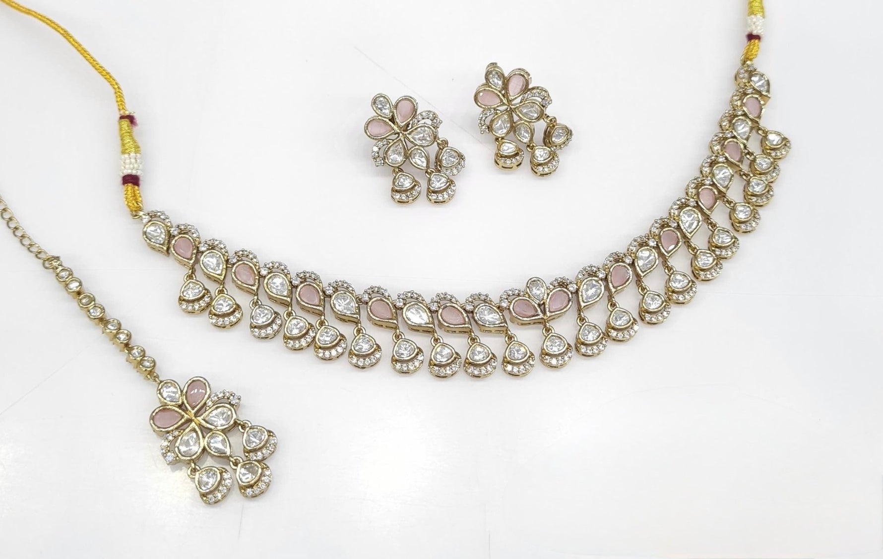 Kundan Necklace 07448 - KRISHNA'S SWETA JEWELLERY