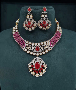 Kundan Necklace 07861 - KRISHNA'S SWETA JEWELLERY