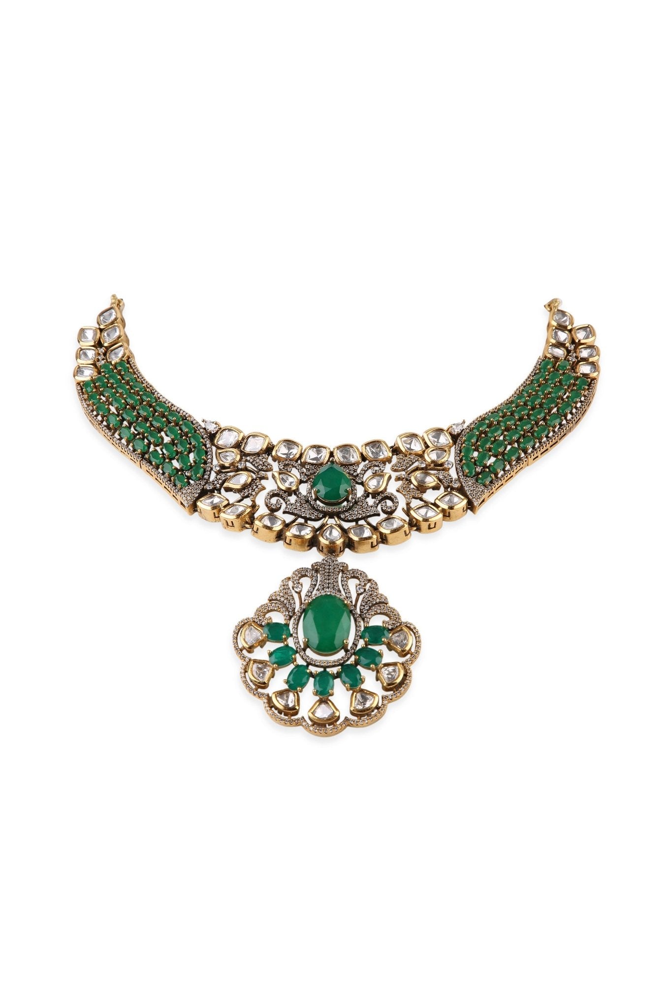 Kundan Necklace 07861 - KRISHNA'S SWETA JEWELLERY