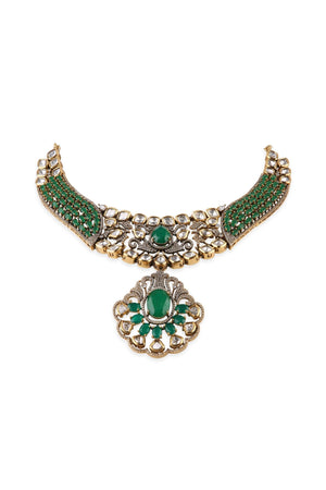 Kundan Necklace 07861 - KRISHNA'S SWETA JEWELLERY