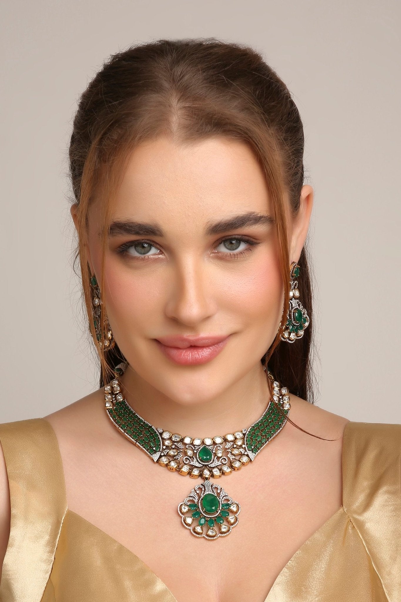 Kundan Necklace 07861 - KRISHNA'S SWETA JEWELLERY
