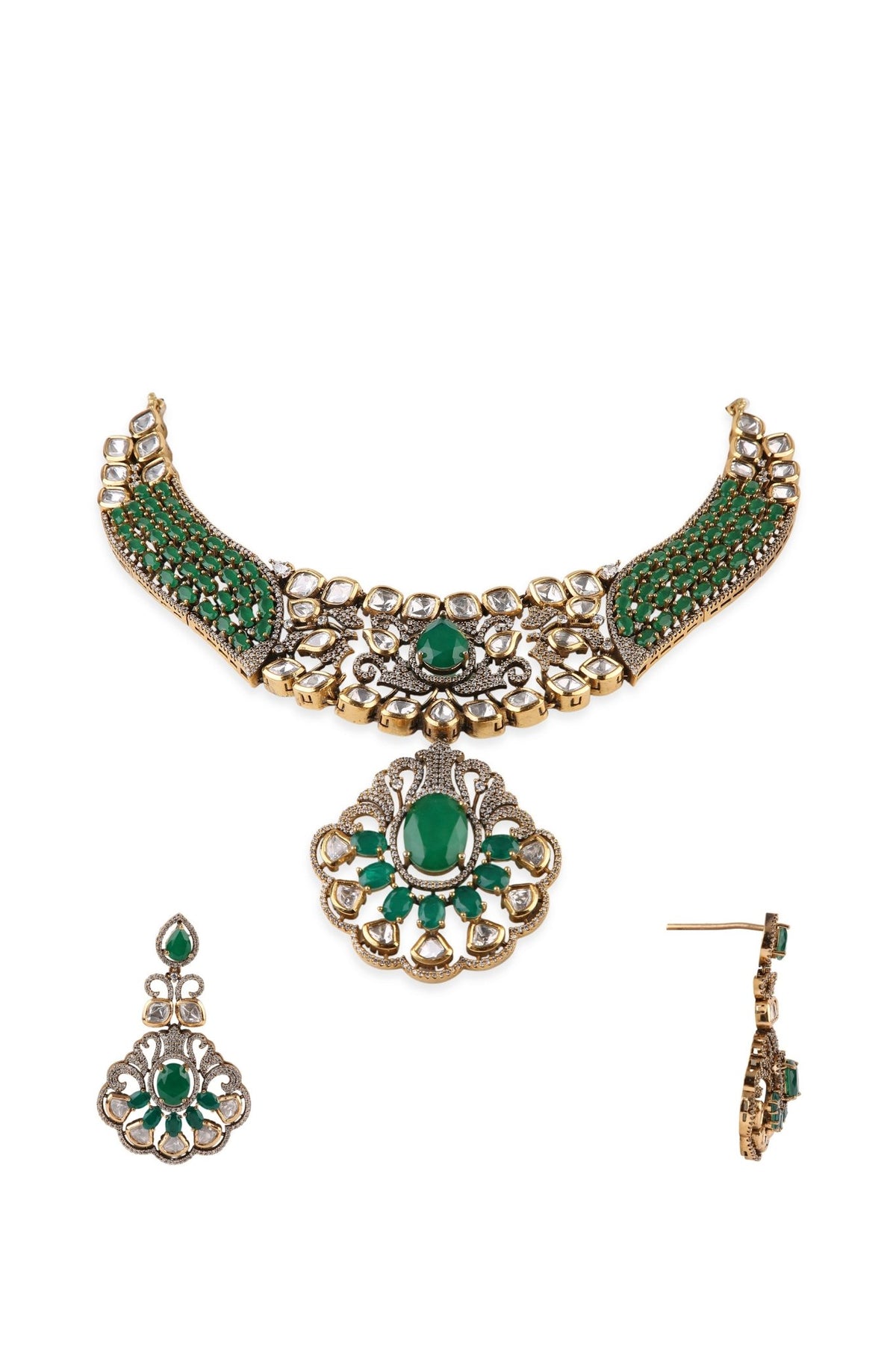 Kundan Necklace 07861 - KRISHNA'S SWETA JEWELLERY