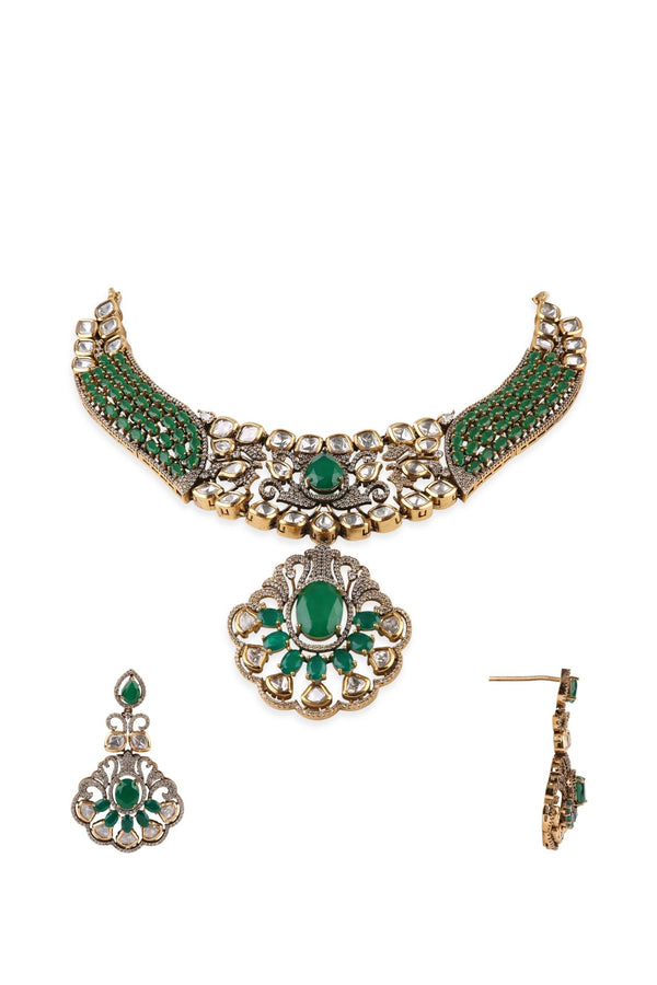 Kundan Necklace 07861 - KRISHNA'S SWETA JEWELLERY