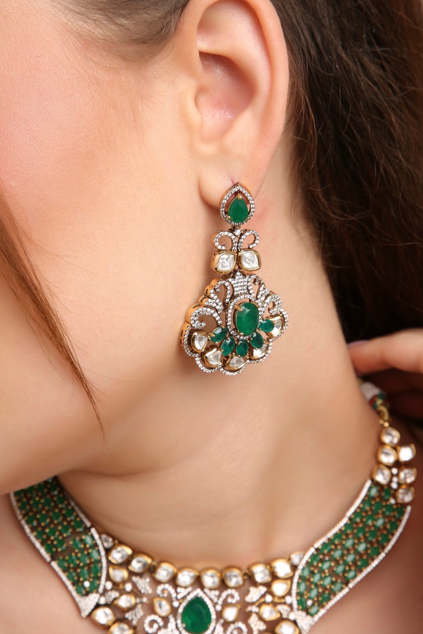 Kundan Necklace 07861 - KRISHNA'S SWETA JEWELLERY