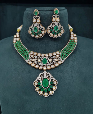 Kundan Necklace 07861 - KRISHNA'S SWETA JEWELLERY