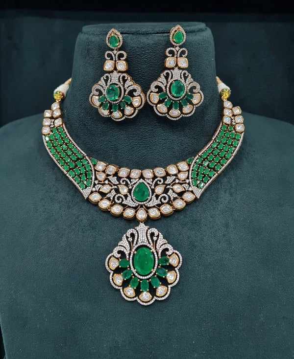 Kundan Necklace 07861 - KRISHNA'S SWETA JEWELLERY