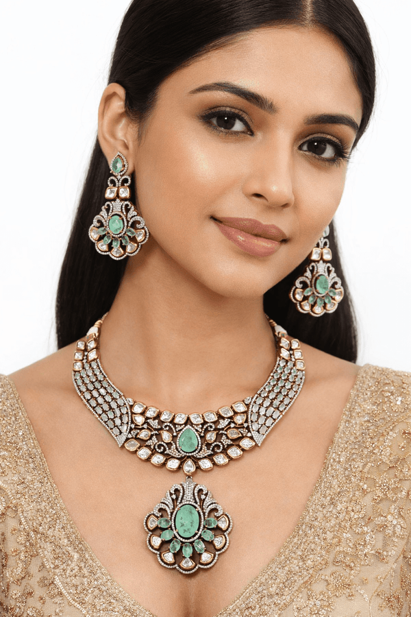 Kundan Necklace 07861 - KRISHNA'S SWETA JEWELLERY