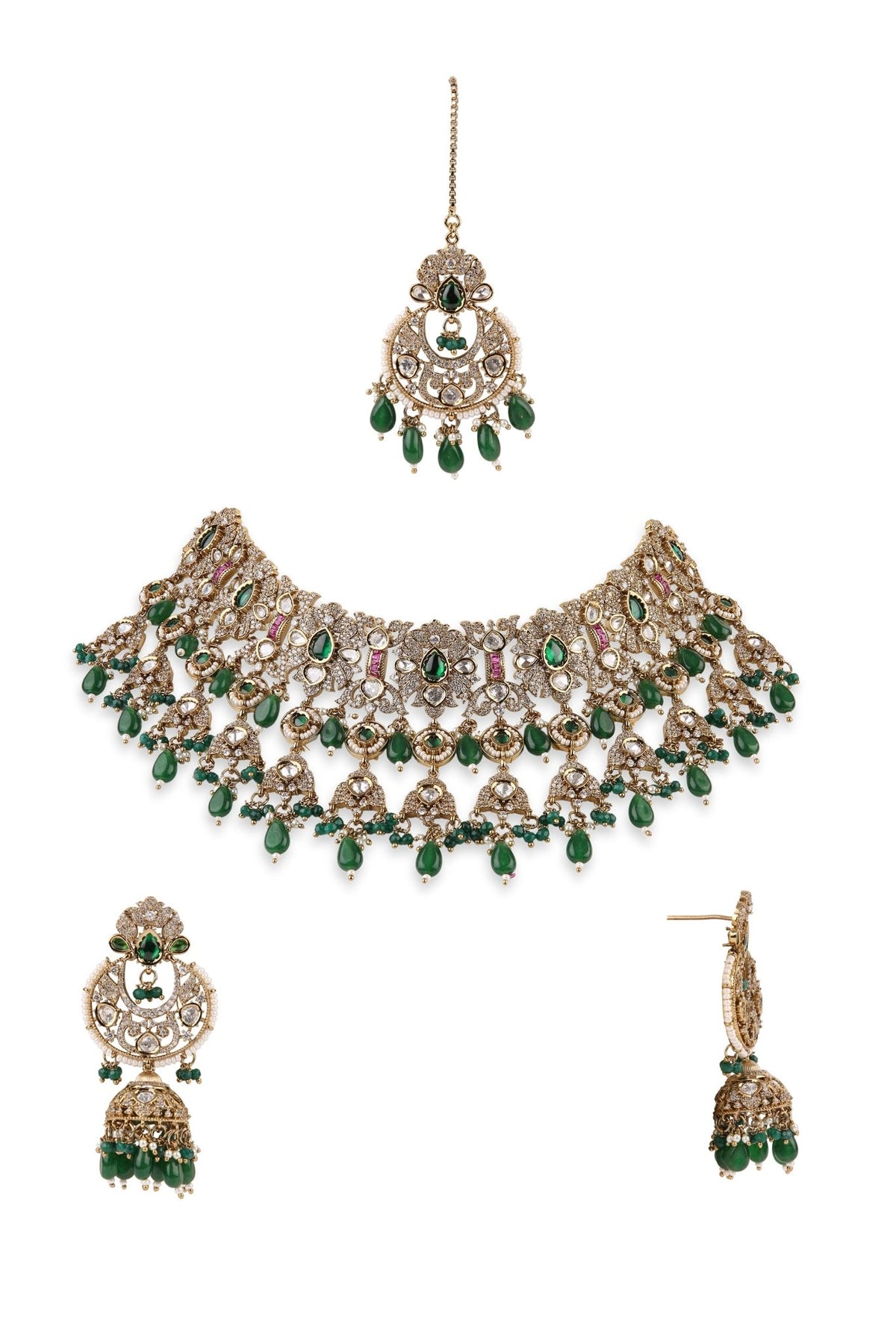 Kundan Necklace 07948 - Krishna's Sweta Jewellery