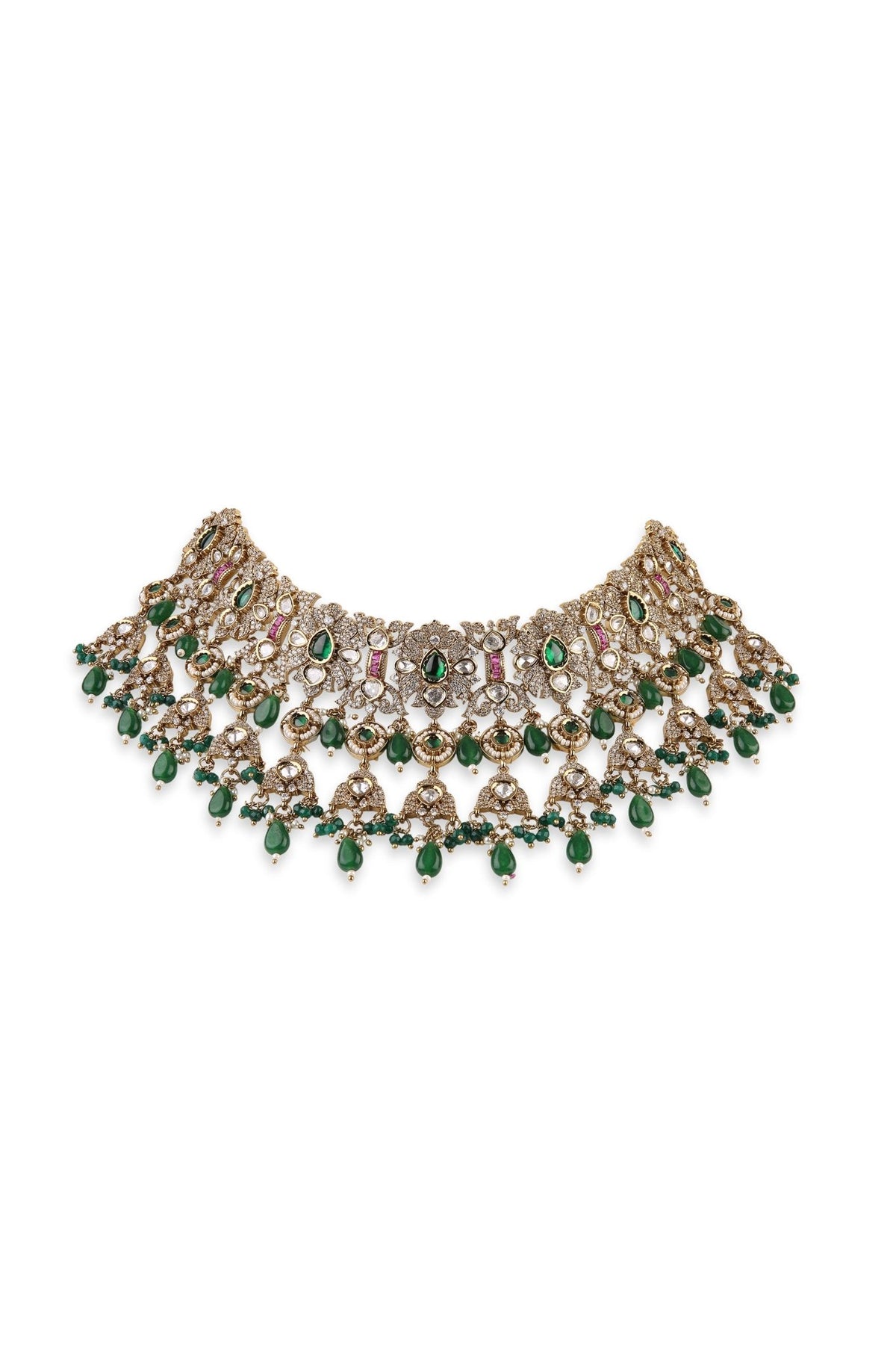Kundan Necklace 07948 - Krishna's Sweta Jewellery