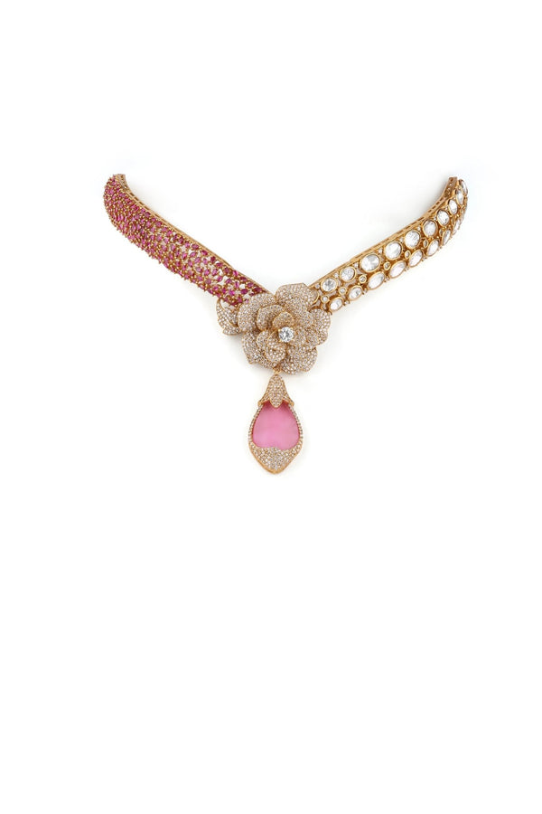 Kundan Necklace 08217 - KRISHNA'S SWETA JEWELLERY
