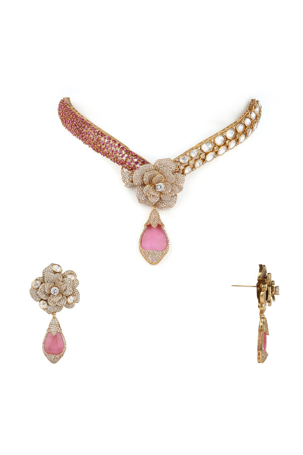 Kundan Necklace 08217 - KRISHNA'S SWETA JEWELLERY