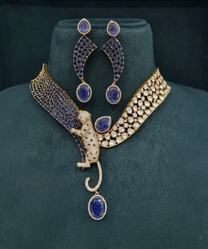 Kundan Necklace 08218 - KRISHNA'S SWETA JEWELLERY