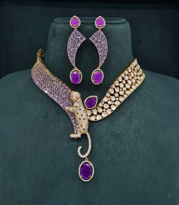 Kundan Necklace 08218 - KRISHNA'S SWETA JEWELLERY