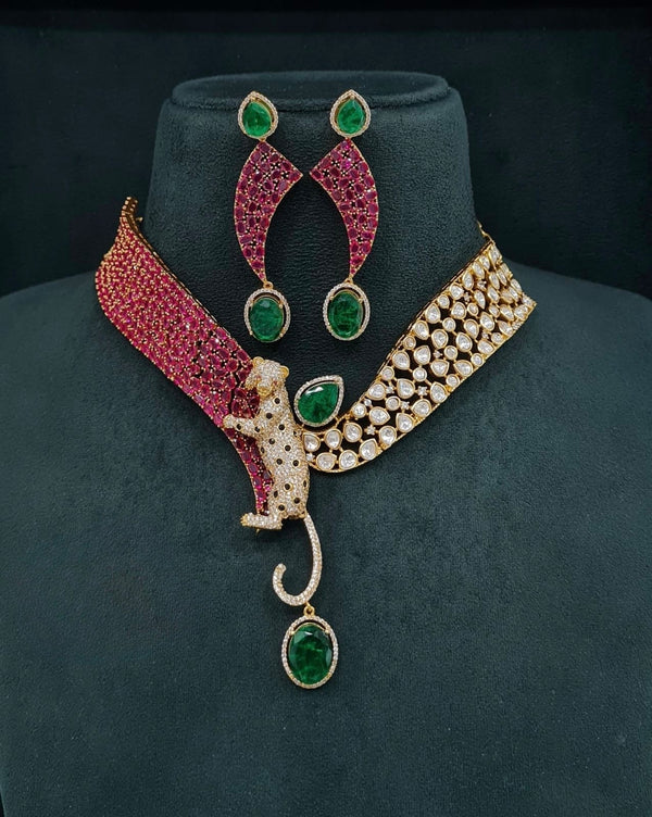 Kundan Necklace 08218 - KRISHNA'S SWETA JEWELLERY