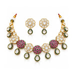 Kundan Necklace 08524 - Krishna's Sweta Jewellery