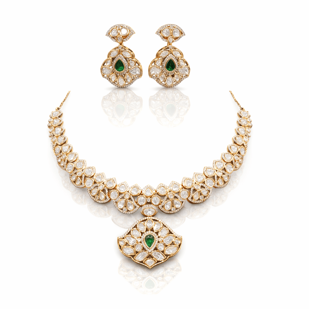 Kundan Necklace 08861 - KRISHNA'S SWETA JEWELLERY