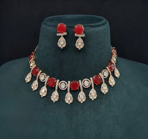 Kundan Necklace 08903 - KRISHNA'S SWETA JEWELLERY