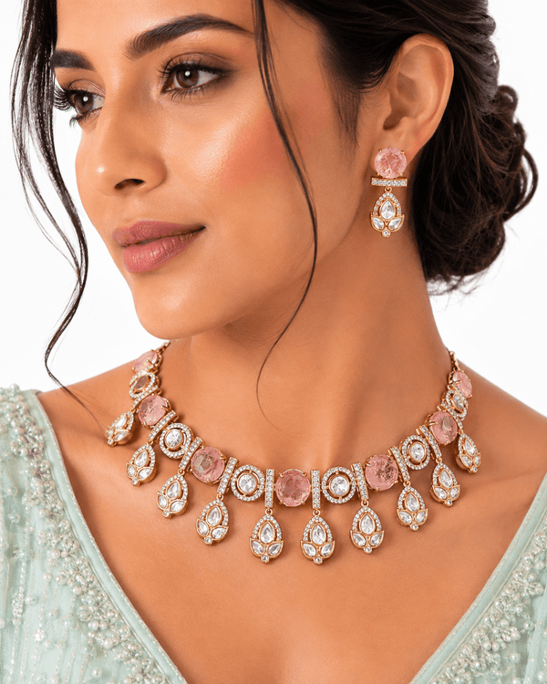Kundan Necklace 08903 - KRISHNA'S SWETA JEWELLERY
