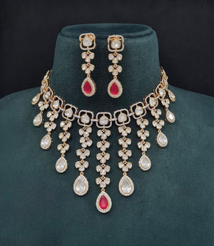 Kundan Necklace 08904 - KRISHNA'S SWETA JEWELLERY