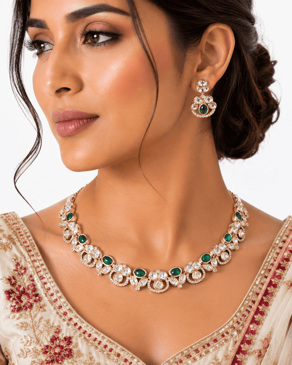 Kundan Necklace 08905 - KRISHNA'S SWETA JEWELLERY